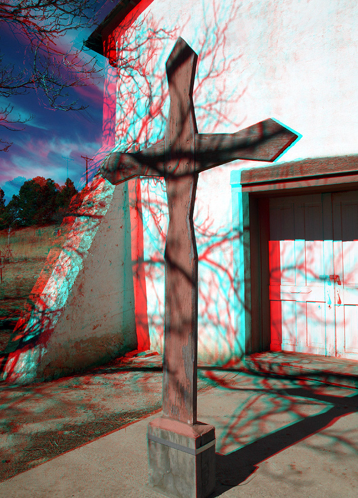Entrance Cross Anaglyph Canoncito Church. Use RedCyan (an… Flickr