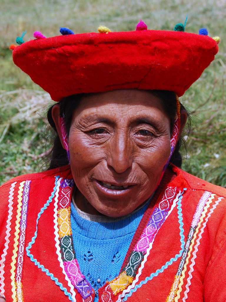 woman in traditional costume, near Cusco Peru In Peru's … Flickr