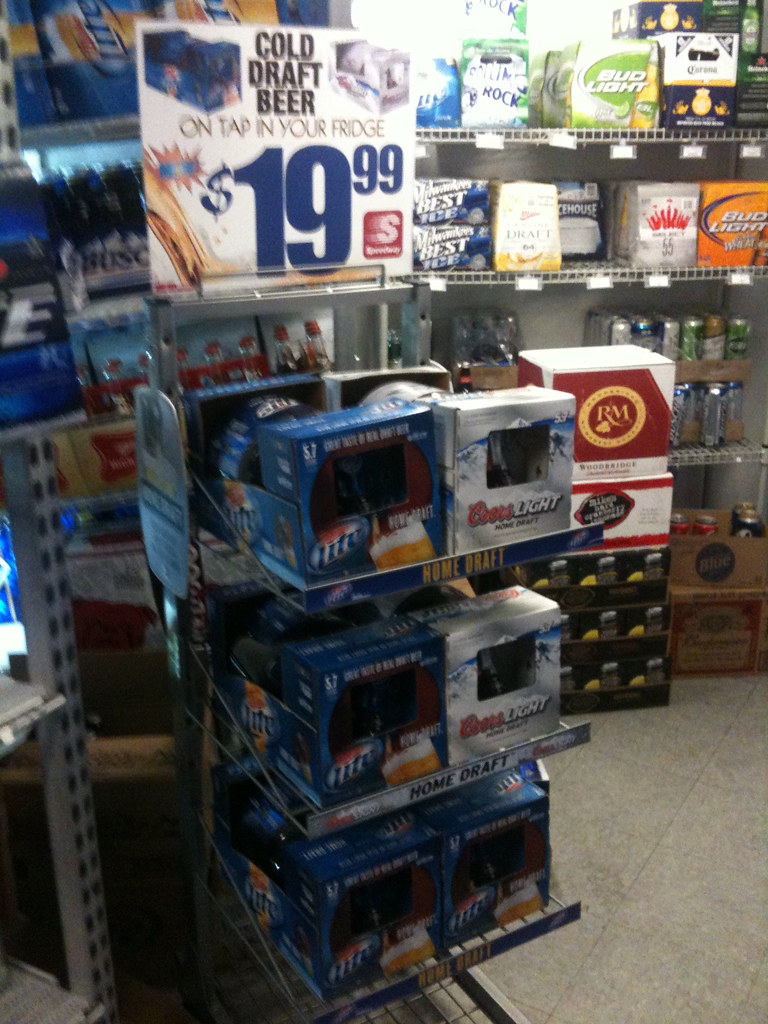 Miller and Coors Wire Rack and Pricing Signs Home Draft ra… Flickr