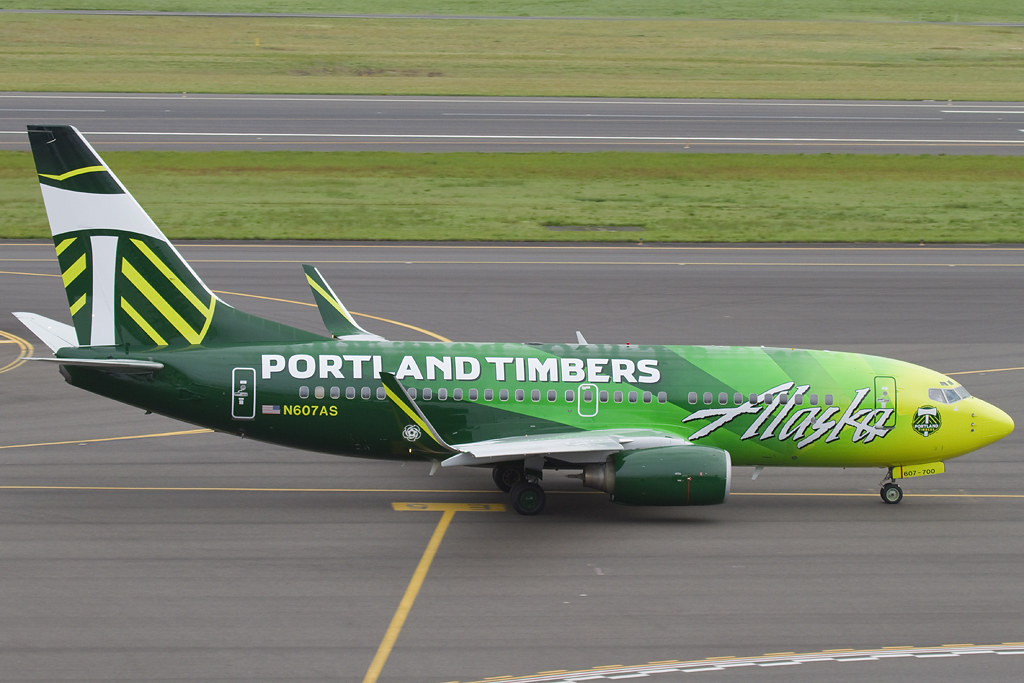N607AS Alaska Airlines Portland Timbers Jet Russell Hill Flickr
