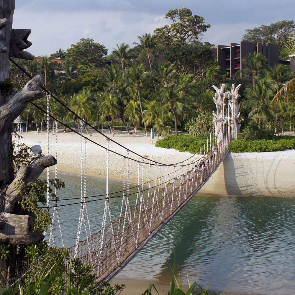 Suspended Rope Bridge Suspended Rope Bridge at Palawan Bea… Flickr