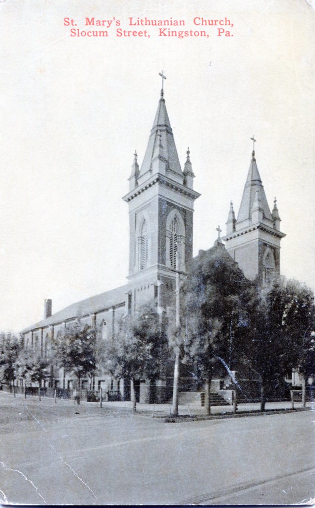 St. Mary's RC (Lithuanian) Church.. Kingston, PA Post card… Flickr