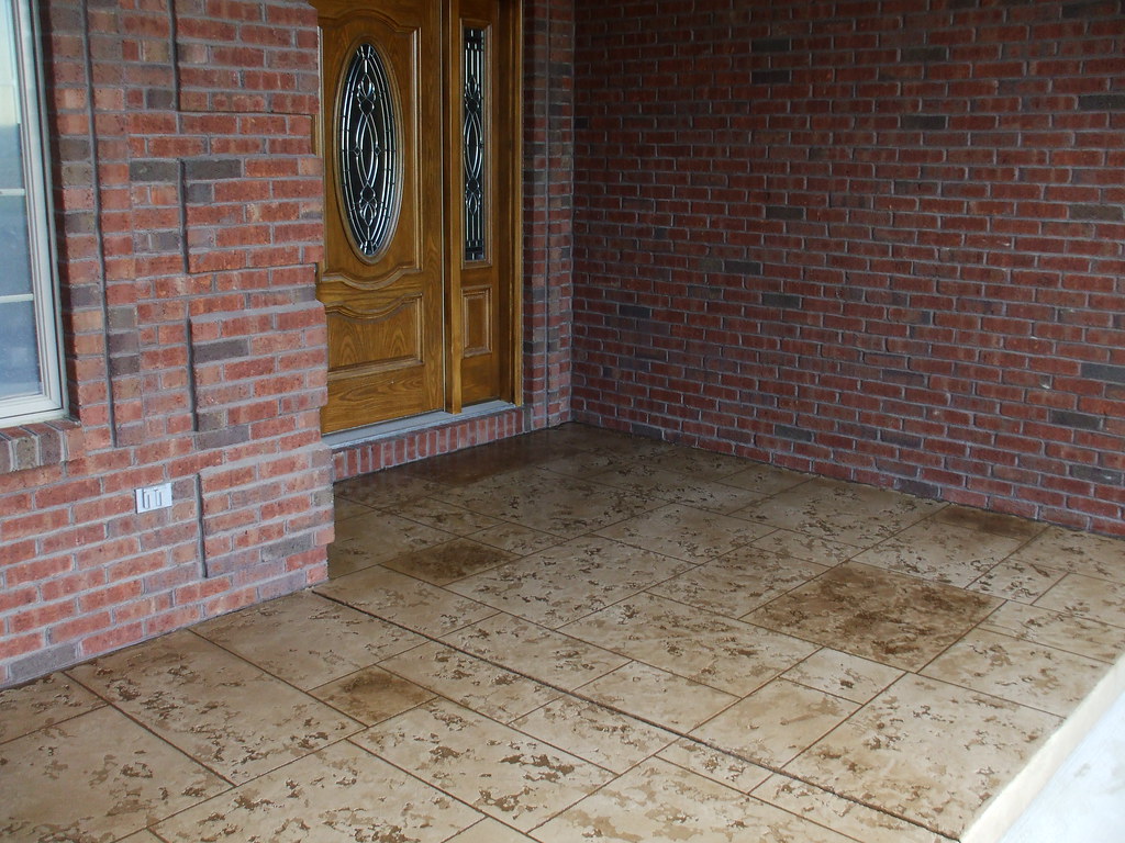 Ashlar Slate Porch Decorative Concrete