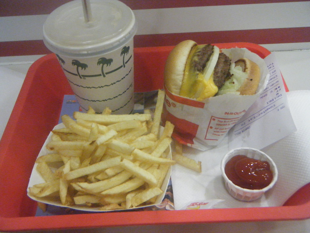 DoubleDouble with fries and shake at InandOut better th… Flickr