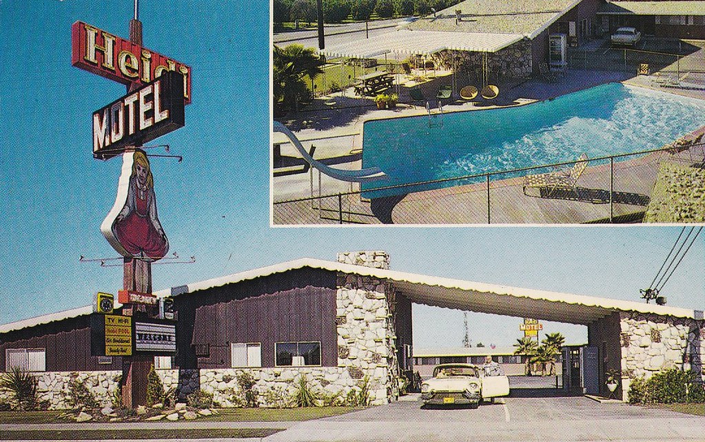 Heidi Motel Anaheim CA Back of postcard reads Heidi Motel… Flickr