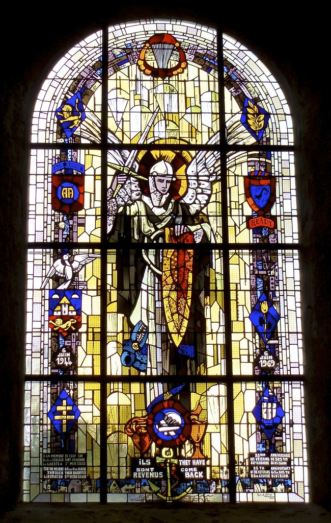 Stained glass window in SainteMèreÉglise a photo on Flickriver