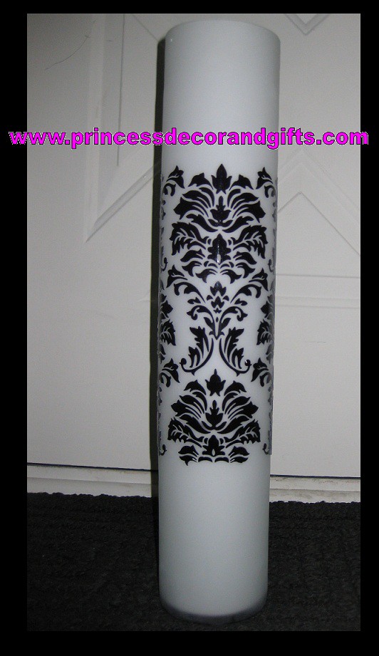 New Exclusive Black & White Damask Vases 24" Tall Flickr