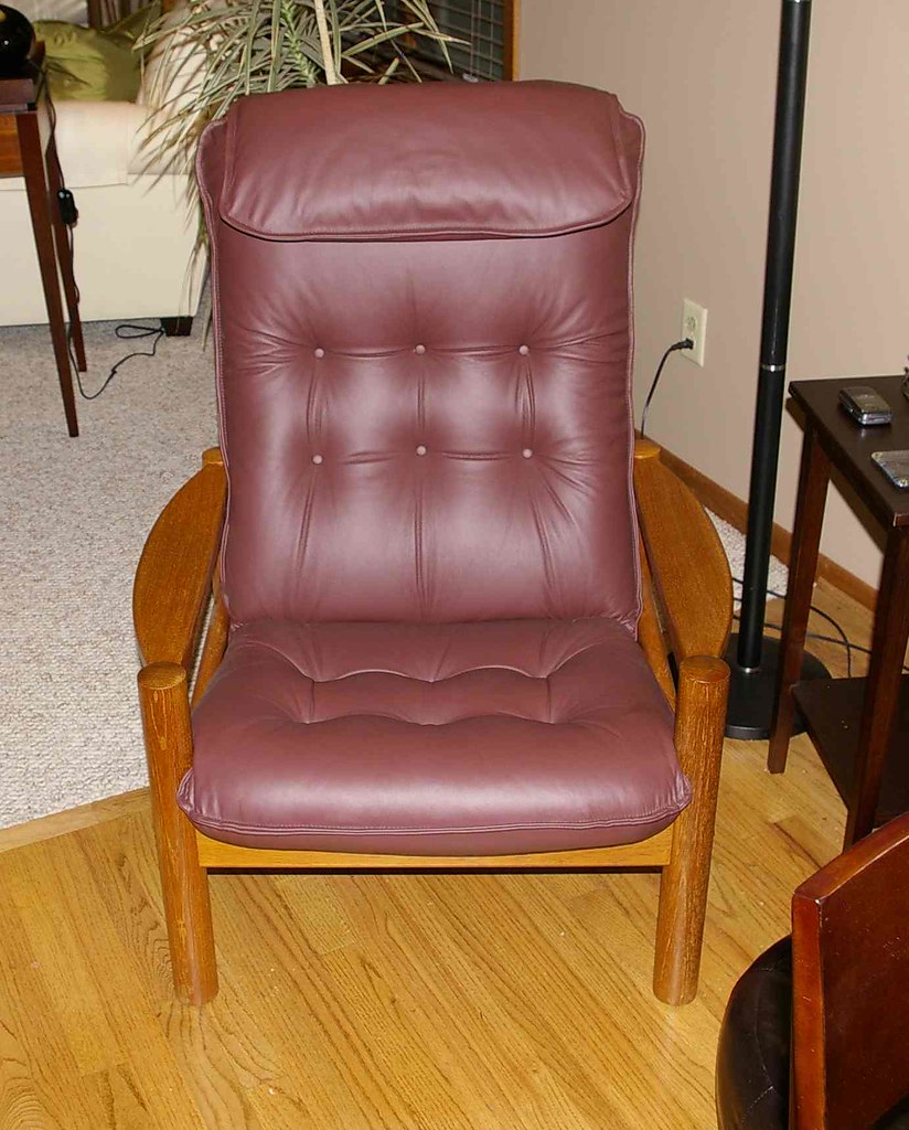 Domino Mobli chair, reupholstered in leather Katherine Esposito Flickr