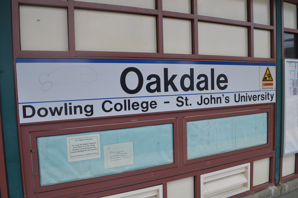 Oakdale LIRR Long Island Rail Road train station on Long Island, New