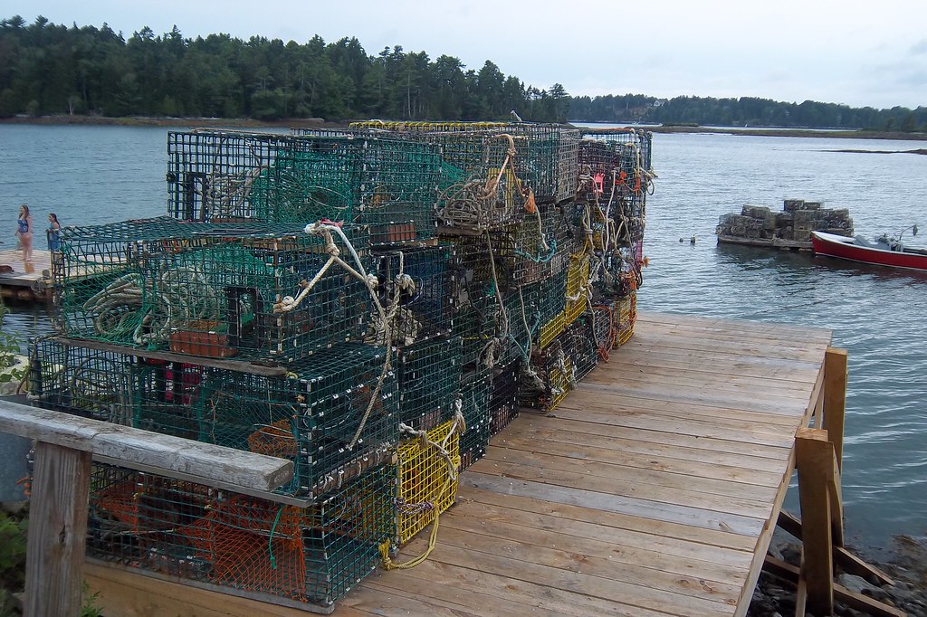 Lobstah Traps Lobster traps at Orr's Island, Maine Lawrence LeBlond
