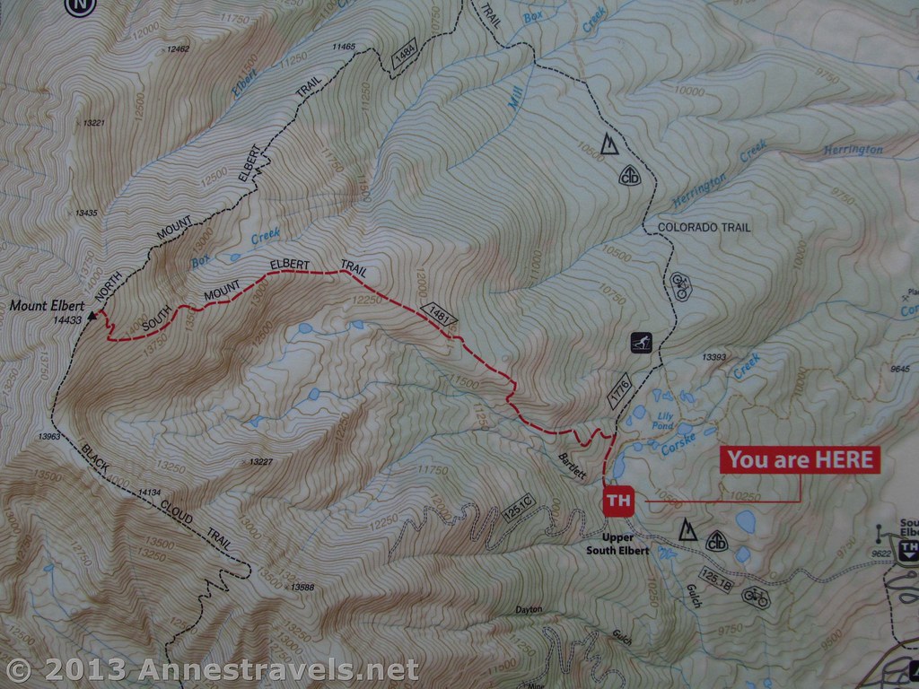South Mount Elbert Trail Topo Map Topo Map / Trail Map of … Flickr