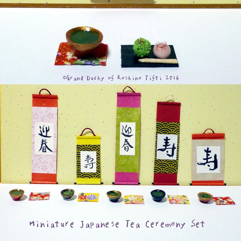 Miniature Japanese Tea Ceremony Set for dollhouse Miniatur… Flickr