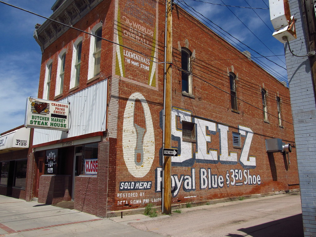 Chadron, Nebraska Selz Royal Blue 3.50 Shoe Ghost Sign Jasperdo