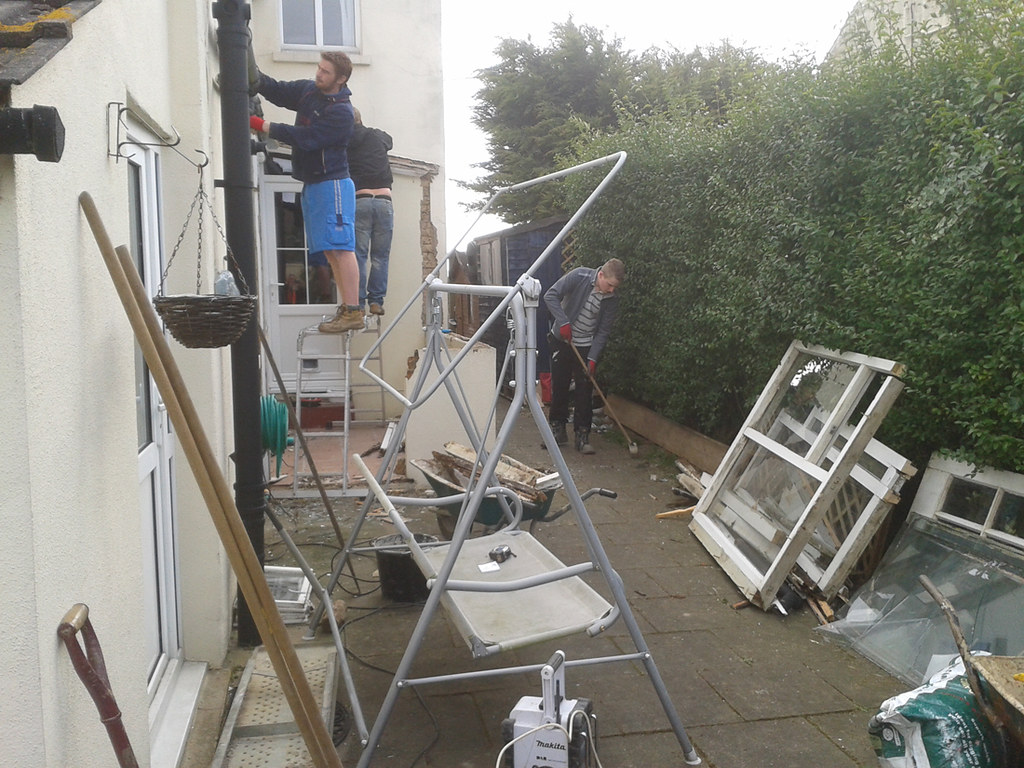 Removing the old conservatory and patio Mark Taylor Flickr