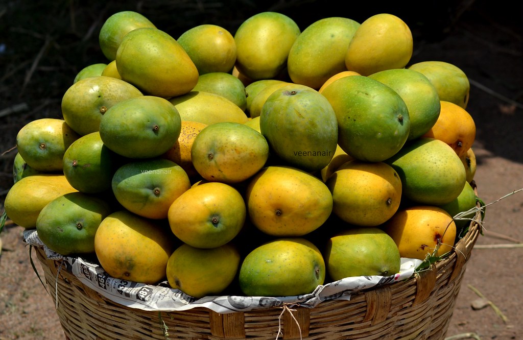 A basket full of mangoes were so delicious) Flickr