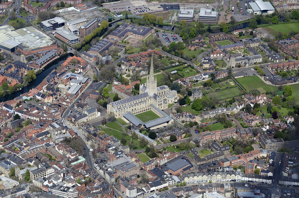 Norwich Cathedral aerial Aerial of Norwich Cathedral and s… Flickr