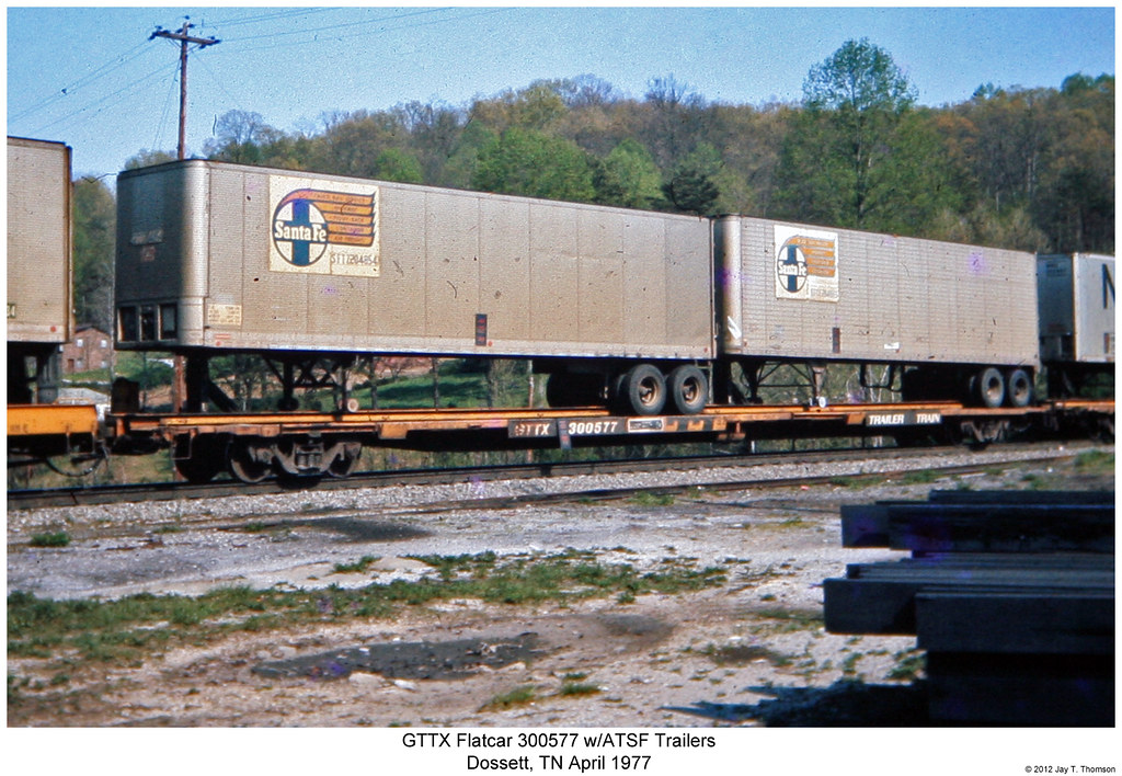 GTTX Flat Car 300577 w/two ATSF trailers Reproduced 35mm S… Flickr