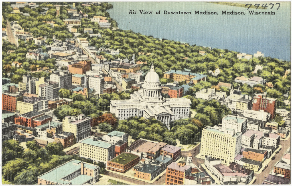 Air view of Downtown Madison, Madison, Wisconsin File name… Flickr
