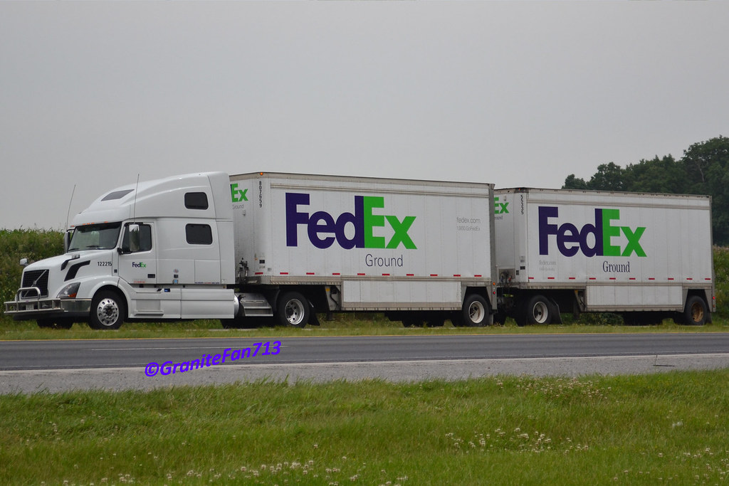 FedEx Ground Volvo VNL780 with Doubles Trucks, Buses, & Trains by