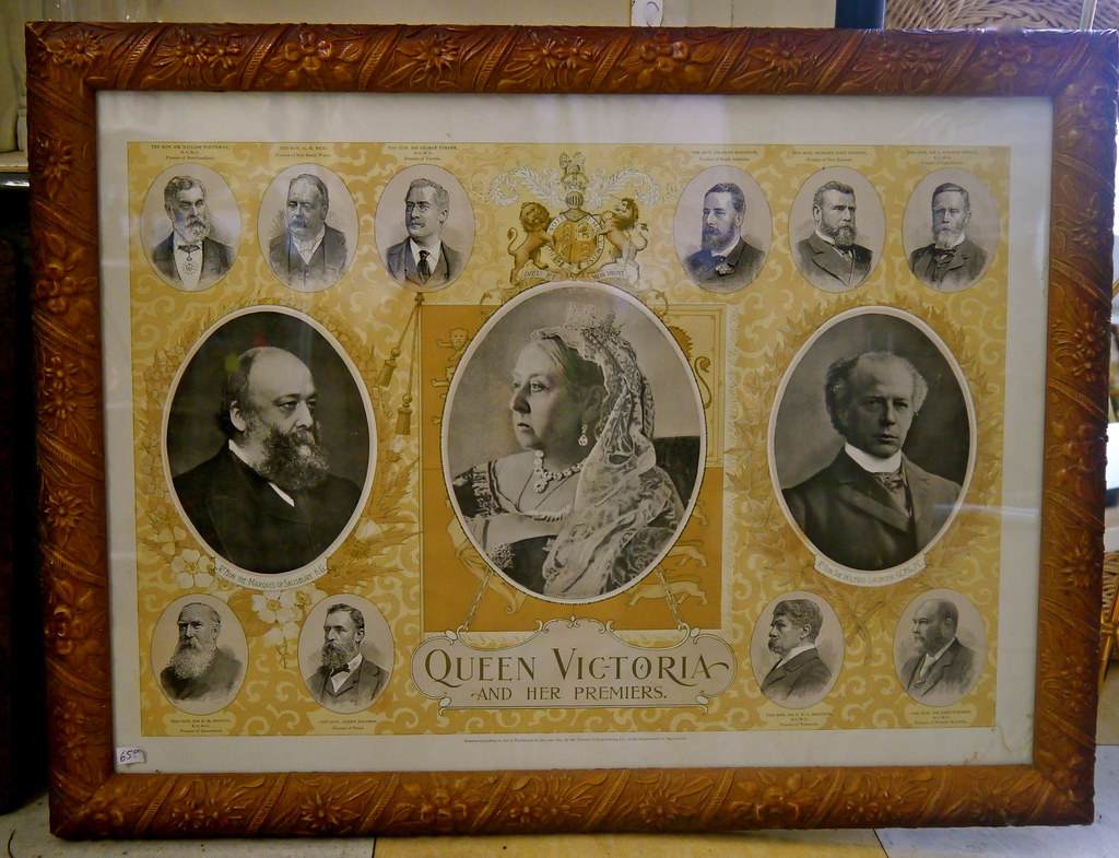 1897 Queen Victoria and her Premiers framed portraits. I… Flickr