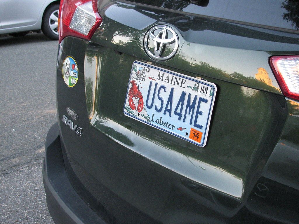 USA4ME My favorite Maine vanity plate. Mark Sardella Flickr