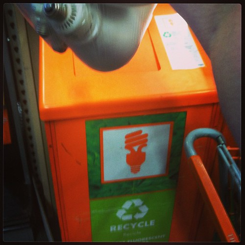 Recycling my CFL bulbs at the Home Depot. That simple whe… Flickr