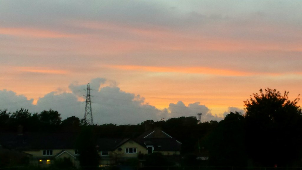Red sky at night shepherds delight. Llanharry S. Wales Flickr