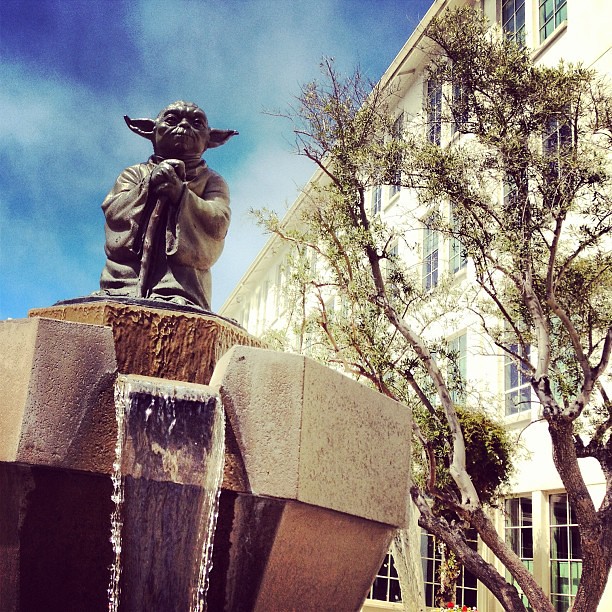 Yoda statue John Leszczynski Flickr