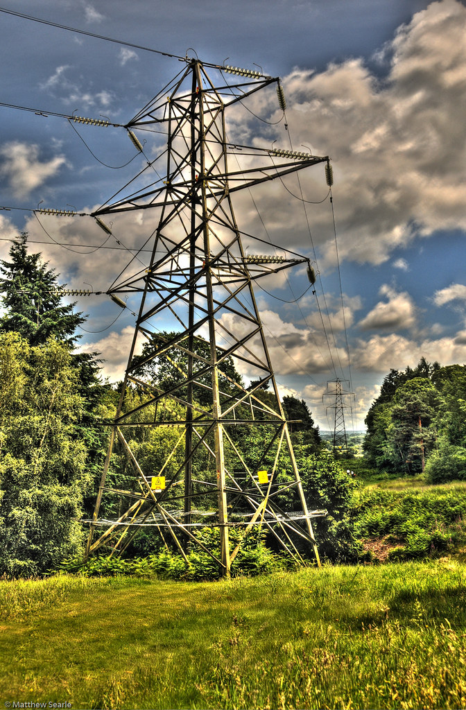 Pylons at Painshill, in HDR Pylon the image processing mor… Flickr