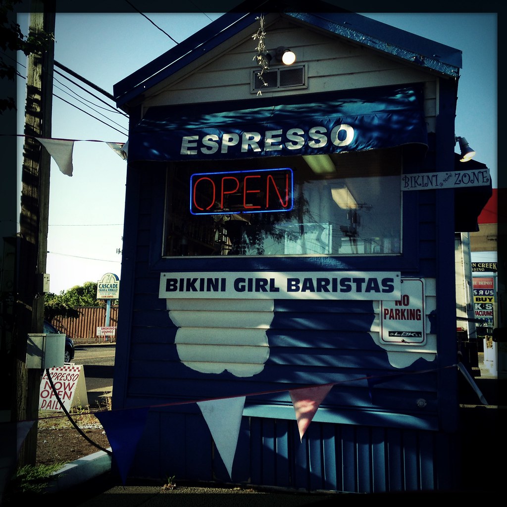 Bikini girl baristas in Clackamas OR. My server was wearin… Flickr