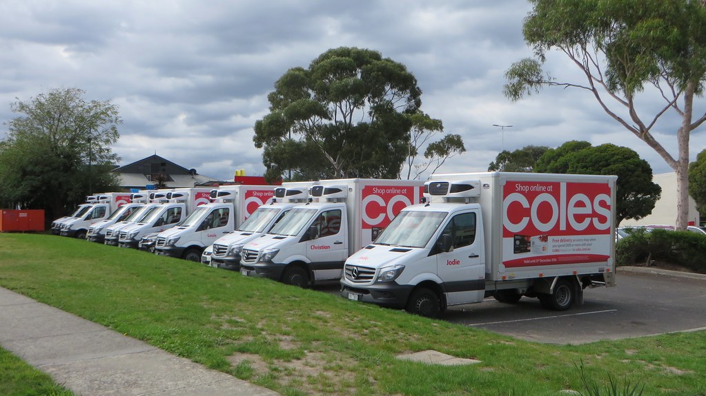 Coles Supermarket Home Delivery Vans A fleet of Coles supe… Flickr