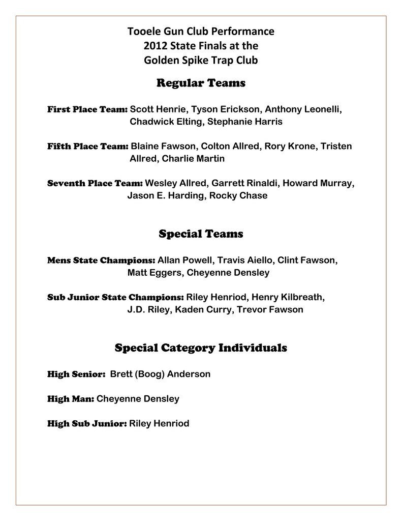 State Finals Performance_0001 TOOELE GUN CLUB Trap Shooting Flickr