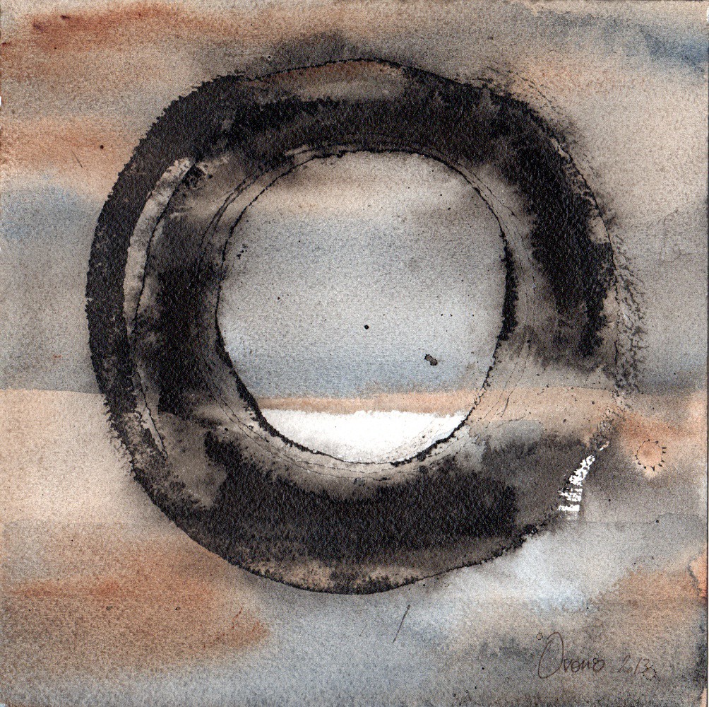 Circle abstraction Watercolor and india ink on paper Sandra O' Flickr