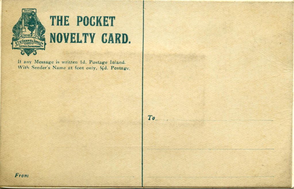 Pocket Novelty card back Dainty Series, with foldout monoc… Flickr