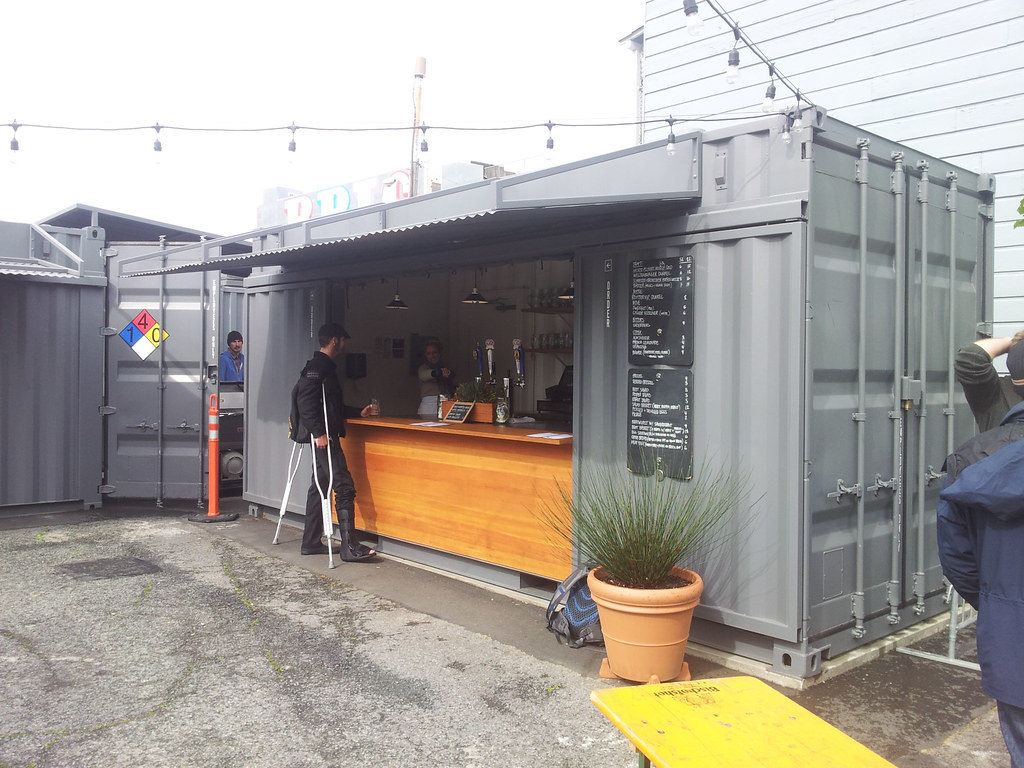 Shipping container beer garden a photo on Flickriver