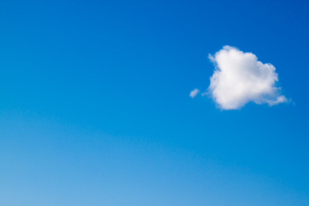 A cloud A single white cloud in a blue sky Ervins Strauhmanis Flickr