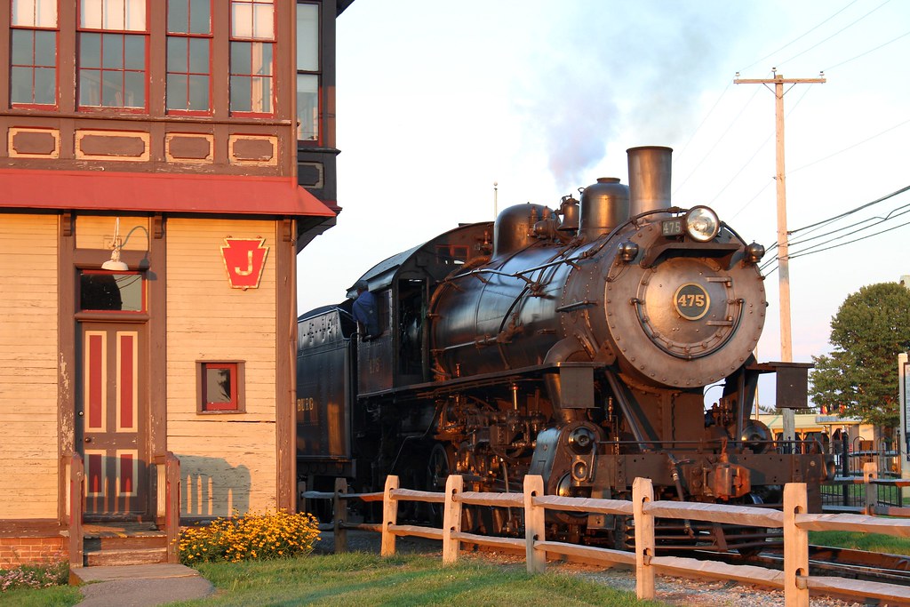 J Tower II Strasburg Railroad 475 backs past the J Tower a… Flickr