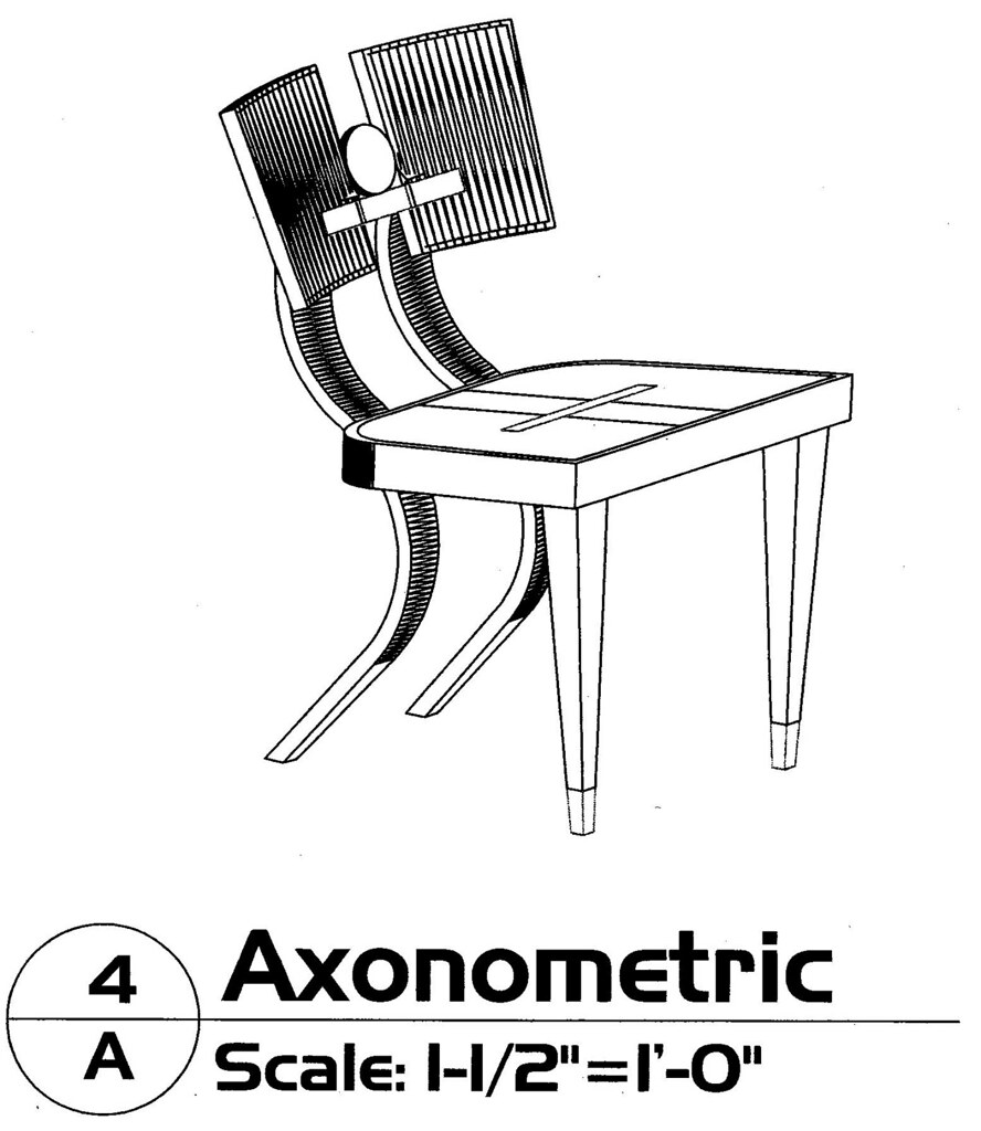 Chair Axonometric Chair designed for furniture design clas