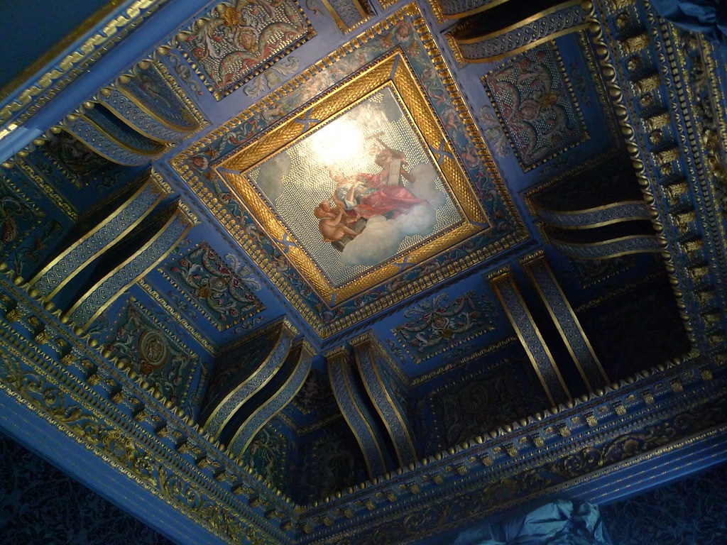 Chiswick, ceiling of blue velvet room Jeffrey Flickr