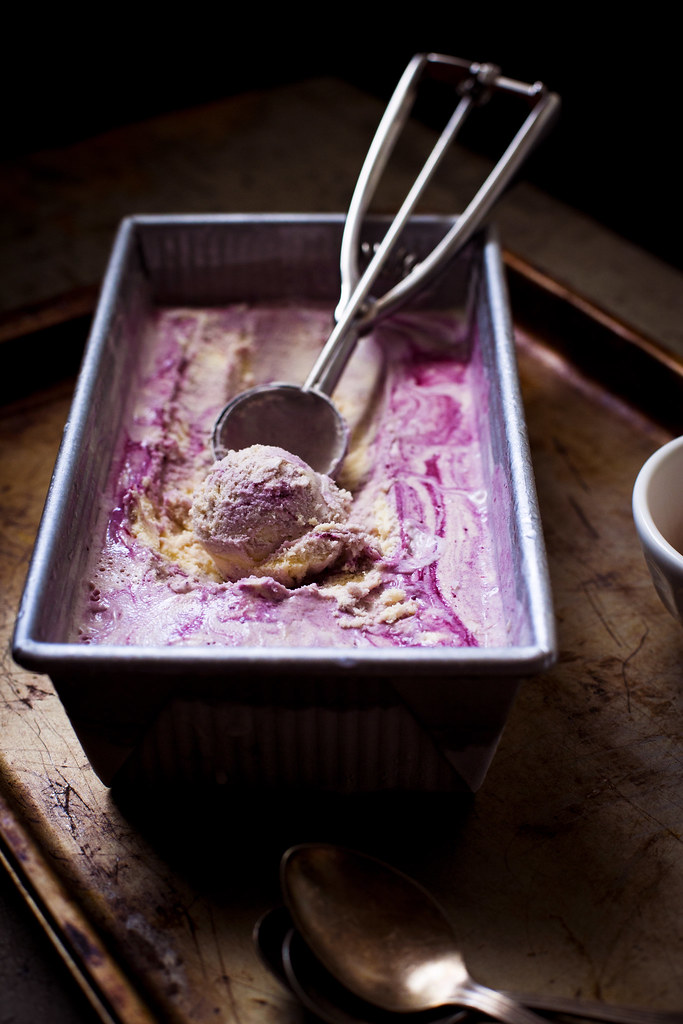 HoneyThyme & BlackberryGoat Cheese Swirl Ice Cream Flickr