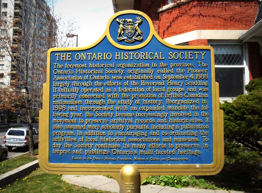 Ontario Historical Society Plaque .located outside of J… Flickr
