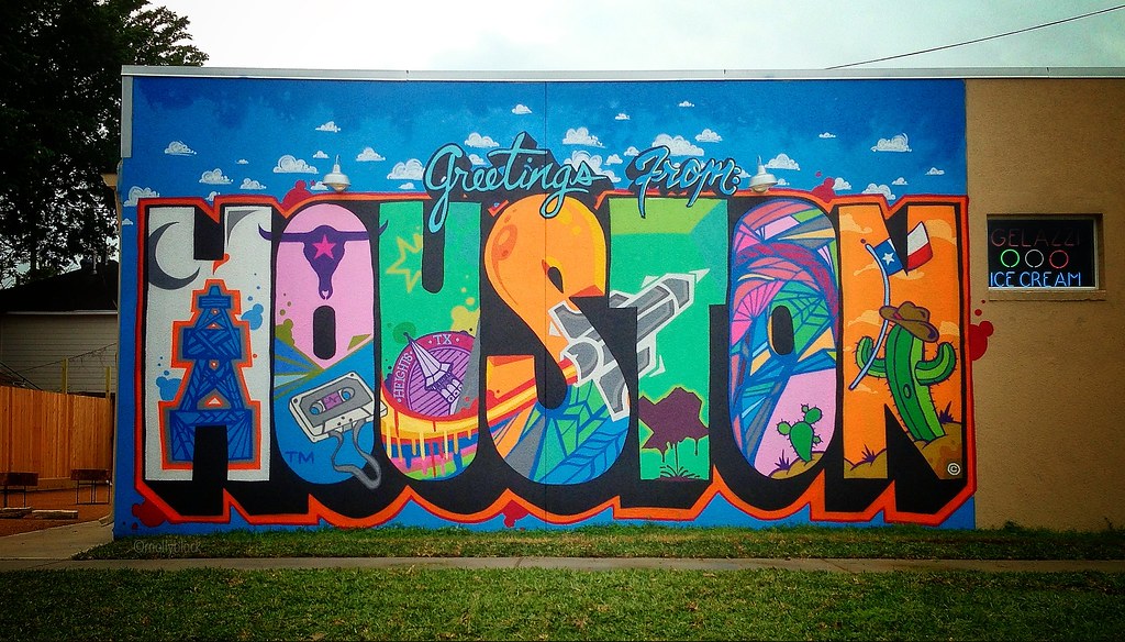 Houston, we have a new mural "Greetings from Houston" Flickr