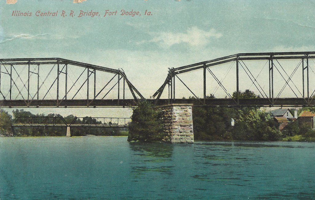 Ft. Dodge. Iowa, Illinois Central Railroad, Bridge, Des Moines River