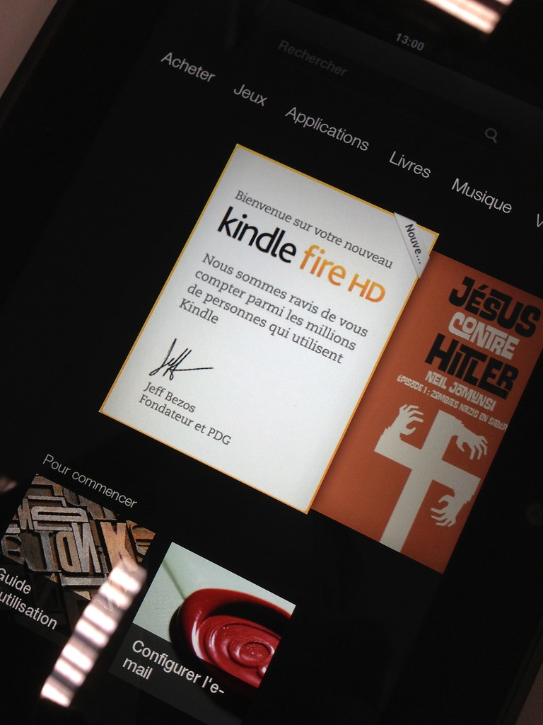 Kindle Fire test main mis sur le premier Kindle Fire mai 2