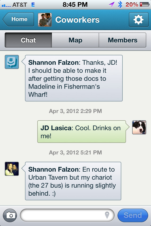 GroupMe A screen shot from the GroupMe group of Socialbrit… Flickr