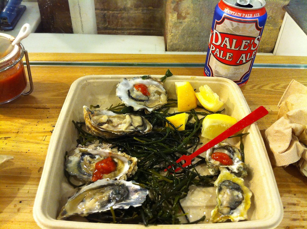Oysters at Lobster Place in Chelsea Market Standing at the… Flickr