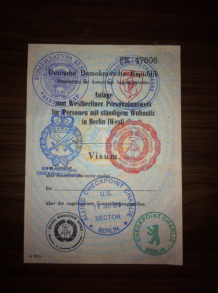 My fully stamped Berlin visa Mark Healey Flickr