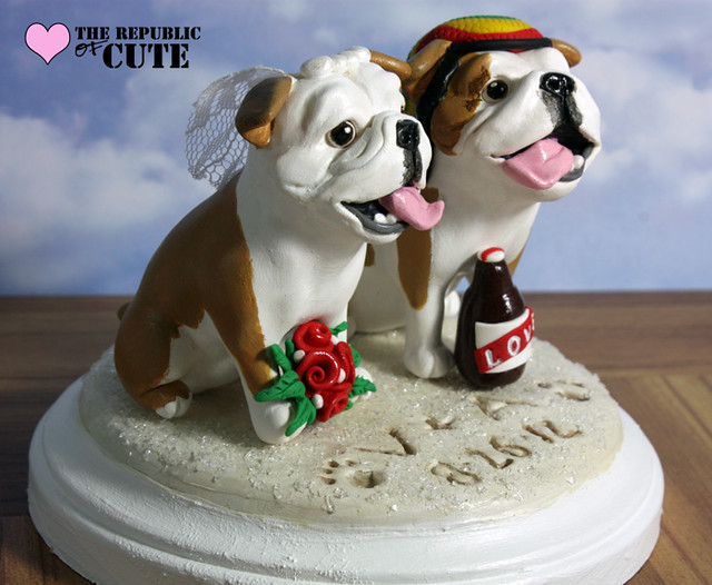 Custom Bulldog Wedding Cake Toppers Karly West Flickr