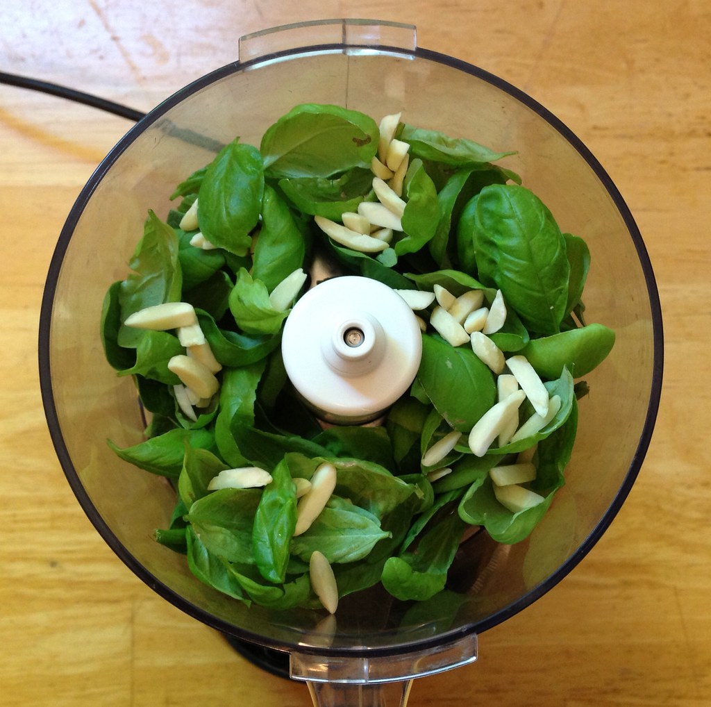 Making almond pesto Flickr