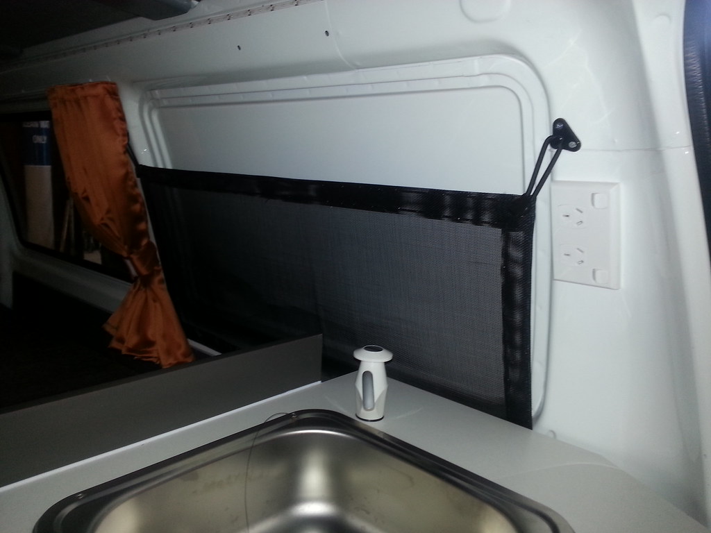 Storage Nets Storage nets PLUS 240V power chargers!!! Campervan